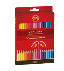Matite colorate Mondeluz - acquerellabili - diametro mina 3,8 mm - colori assortiti - Koh.I.Noor - astuccio 36 pezzi Matite colorate Mondeluz - acquerellabili - diametro mina 3,8 mm - colori assortiti - Koh.I.Noor - astuccio 36 pezzi