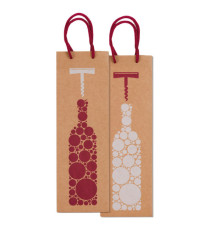 Portabottiglie natale - 37 x 12 x 9 cm - carta kraft - stampa fantasia - Rex Sadoch Portabottiglie natale - 37 x 12 x 9 cm - carta kraft - stampa fantasia - Rex Sadoch