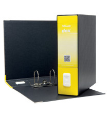 Registratore Dox 1 - dorso 8 cm - commerciale 23x29,7 cm - giallo - Esselte Dox Registratore Dox 1 - dorso 8 cm - commerciale 23x29,7 cm - giallo - Esselte Dox
