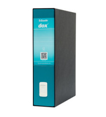 Registratore Dox 2 - dorso 8 cm - protocollo 23 x 34 cm - verde mare - Esselte Dox