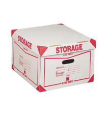 Scatola Storage - con coperchio - 38,5x26,4x39,7 cm - bianco e rosso - Esselte Dox Scatola Storage - con coperchio - 38,5x26,4x39,7 cm - bianco e rosso - Esselte Dox