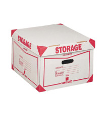 Scatola Storage - con coperchio - 38,5x26,4x39,7 cm - bianco e rosso - Esselte Dox Scatola Storage - con coperchio - 38,5x26,4x39,7 cm - bianco e rosso - Esselte Dox