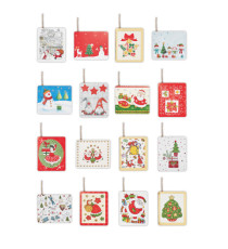 Segnapacco natale - con cordoncino - fantasie assortite - Rex Sadoch Segnapacco natale - con cordoncino - fantasie assortite - Rex Sadoch