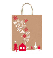 Shopper in carta kraft - con manici - 16 x 21 x 8 cm - fantasia natale - Rex Sadoch Shopper in carta kraft - con manici - 16 x 21 x 8 cm - fantasia natale - Rex Sadoch