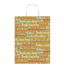Shopper in carta kraft - con manici - 16 x 21 x 8 cm - fantasia natale - Rex Sadoch Shopper in carta kraft - con manici - 16 x 21 x 8 cm - fantasia natale - Rex Sadoch