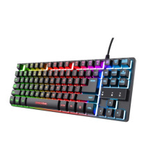 Tastiera gaming GX833 Thado - con illuminazione LED multicolore - metallo - nero - Trust Tastiera gaming GX833 Thado - con illuminazione LED multicolore - metallo - nero - Trust