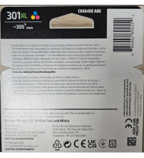 Originale HP 301XL colore con SCADENZA MAGGIO 2024 cartuccia Hp CH564EE alta capacità 301C colore capacità 300 pagine