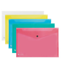 Busta con bottone Pull - 21x29,7 cm - colori assortiti - King Mec Busta con bottone Pull - 21x29,7 cm - colori assortiti - King Mec