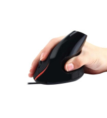 Mouse ergonomico verticale Ewent EW3156 nero, ottico con cavo usb da 1.25mt, 5 tasti + rotella 1000dpi Mouse ergonomico verticale Ewent EW3156 nero, ottico con cavo usb da 1.25mt, 5 tasti + rotella 1000dpi