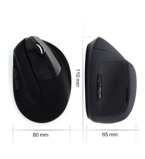 Mouse wireless ergonomico verticale Ewent EW3158 nero, con batteria al litio ricaricabile 5 tasti + rotella fino a 1600dpi Mouse wireless ergonomico verticale Ewent EW3158 nero, con batteria al litio ricaricabile 5 tasti + rotella fino a 1600dpi