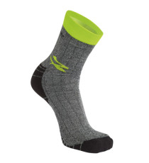 Calze corte Giady - taglia unica - grigio/giallo - U-Power - conf. 2 pezzi