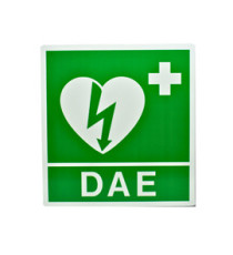 Cartello da muro - DAE - per defibrillatore - 34 x 36 cm - PVS Cartello da muro - DAE - per defibrillatore - 34 x 36 cm - PVS