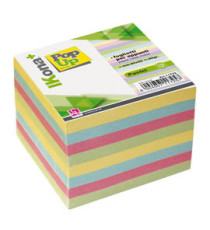 Foglietti Cubo - collato su un lato - pastello assortiti - 9,5 x 9,5 cm - 740 fogli - IKona+