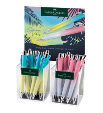 Penna a sfera Poly Ball Urban Summer - punta 0.7mm - fusto colori assortiti - Faber Castell - expo 24 pezzi