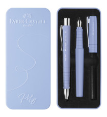 Set stilo B Poly Pen + sfera Poly Ball - punta 0,7 mm - fusto pale iris - Faber-Castell