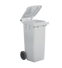 Bidone carrellato - 48x55x93 cm - 120 L - bianco - Mobil Plastic