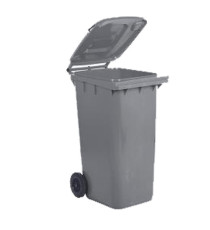 Bidone carrellato - 48x55x93 cm - 120 L - grigio - Mobil Plastic Bidone carrellato - 48x55x93 cm - 120 L - grigio - Mobil Plastic