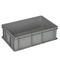 Cassa industriale Europa - 60 x 40 x 17 cm - 32 L - PP - grigio - Mobil Plastic Cassa industriale Europa - 60 x 40 x 17 cm - 32 L - PP - grigio - Mobil Plastic