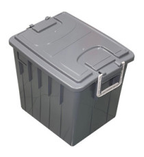 Cassa multiuso - con coperchio e manici - 38 x 28 x 30 cm - 20 L - PP - grigio scuro/grigio chiaro - Mobil Plastic Cassa multiuso - con coperchio e manici - 38 x 28 x 30 cm - 20 L - PP - grigio scuro/grigio chiaro - Mobil Plastic