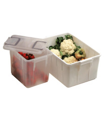 Contenitore Foodbox con coperchio - 58x38x26 cm - 40 L - PPL riciclabile - bianco - Mobil Plastic