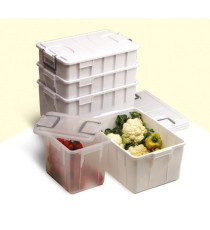 Contenitore Foodbox con coperchio - 58x38x38 cm - 60 L - PPL riciclabile - bianco - Mobil Plastic Contenitore Foodbox con coperchio - 58x38x38 cm - 60 L - PPL riciclabile - bianco - Mobil Plastic