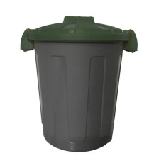 Contenitore portarifiuti Dusty - diametro 36 cm - altezza 45 cm -  25 L - coperchio verde - Mobil Plastic Contenitore portarifiuti Dusty - diametro 36 cm - altezza 45 cm -  25 L - coperchio verde - Mobil Plastic