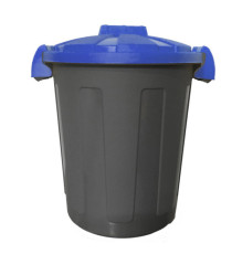 Contenitore portarifiuti Dusty - diametro 36 cm - altezza 45 cm - 25 litri - coperchio blu - Mobil Plastic Contenitore portarifiuti Dusty - diametro 36 cm - altezza 45 cm - 25 litri - coperchio blu - Mobil Plastic