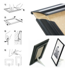 Cornice in PVC e crilex - A4 - argento - Methodo Cornice in PVC e crilex - A4 - argento - Methodo