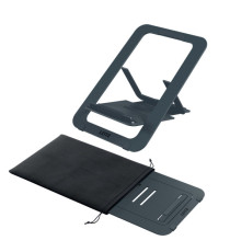 Supporto notebook - regolabile ultrapiatto - grigio scuro - in alluminio - Leitz