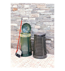 Trespolo portasacco - diametro 38 cm - altezza 85 cm - 110 L - grigio scuro - Mobil Plastic Trespolo portasacco - diametro 38 cm - altezza 85 cm - 110 L - grigio scuro - Mobil Plastic