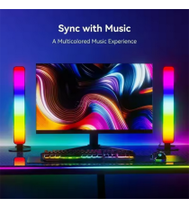 Barre luminose led smart con telecomando per tv e pc, colonne rgb dinamiche, cambi di luci a ritmo del suono 4,1x3,5x24,8cm Barre luminose led smart con telecomando per tv e pc, colonne rgb dinamiche, cambi di luci a ritmo del suono 4,1x3,5x24,8cm