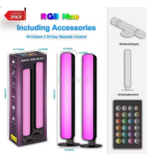 Barre luminose led smart con telecomando per tv e pc, colonne rgb dinamiche, cambi di luci a ritmo del suono 4,1x3,5x24,8cm Barre luminose led smart con telecomando per tv e pc, colonne rgb dinamiche, cambi di luci a ritmo del suono 4,1x3,5x24,8cm