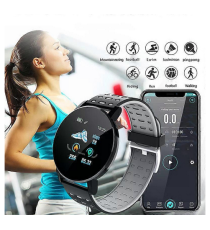Smartwatch 119S plus nero - Touchscreen Bluetooth 4.0 orologio attività sportive, frequenza cardiaca, ossigeno, fitness tracker Smartwatch 119S plus nero - Touchscreen Bluetooth 4.0 orologio attività sportive, frequenza cardiaca, ossigeno, fitness tracker