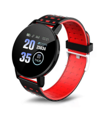 Smartwatch 119S plus rosso e nero Touchscreen Bluetooth 4.0 orologio attività sportive, frequenza cardiaca, fitness tracker Smartwatch 119S plus rosso e nero Touchscreen Bluetooth 4.0 orologio attività sportive, frequenza cardiaca, fitness tracker
