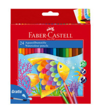 Acquerellabili Red pastelli colorati - mina Ø 3,30mm - colori assortiti - Faber-Castell - Astuccio 24 pastelli colorati