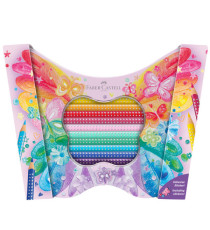 Astuccio Farfalla matite colorate Sparkle - colori assortiti - Faber-Castell - conf. 20 pezzi Astuccio Farfalla matite colorate Sparkle - colori assortiti - Faber-Castell - conf. 20 pezzi