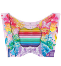 Astuccio Farfalla matite colorate Sparkle - colori assortiti - Faber-Castell - conf. 20 pezzi Astuccio Farfalla matite colorate Sparkle - colori assortiti - Faber-Castell - conf. 20 pezzi