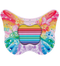 Astuccio Farfalla matite colorate Sparkle - colori assortiti - Faber-Castell - conf. 20 pezzi Astuccio Farfalla matite colorate Sparkle - colori assortiti - Faber-Castell - conf. 20 pezzi