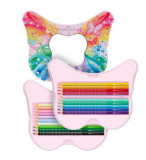Astuccio Farfalla matite colorate Sparkle - colori assortiti - Faber-Castell - conf. 20 pezzi Astuccio Farfalla matite colorate Sparkle - colori assortiti - Faber-Castell - conf. 20 pezzi