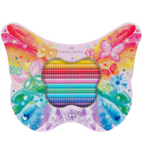 Astuccio Farfalla matite colorate Sparkle - colori assortiti - Faber-Castell - conf. 20 pezzi Astuccio Farfalla matite colorate Sparkle - colori assortiti - Faber-Castell - conf. 20 pezzi