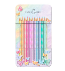 Astuccio matite colorate Sparkle Pastel - colori assortiti - Faber-Castell - conf. 12 pezzi Astuccio matite colorate Sparkle Pastel - colori assortiti - Faber-Castell - conf. 12 pezzi