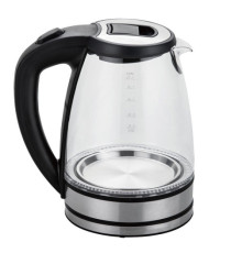 Bollitore elettrico cordless - caraffa in vetro - 2200 W - nero - Melchioni family