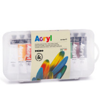 Colori a olio e acrilici - 18ml - colori assortiti - Primo - astuccio 10 colori