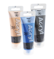 Colori Acryl - 75 ml - colori metal assortiti - Primo - astuccio 5 colori