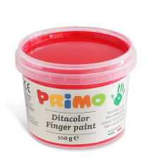 Ditacolor colori a dita - 100ml  - c/pennello - Primo - valigetta 6 colori
