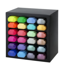 Evidenziatore Textliner 46 - punta a scalpello - tratto 1,0-3,0-5,0 mm - colori assortiti - Faber-Castell - deskset 24 p