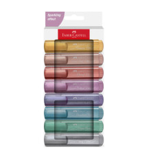 Evidenziatore Textliner 46 - punta a scalpello - tratto 1,0-3,0-5,0 mm - colori assortiti metallic - Faber-Castell - ast Evidenziatore Textliner 46 - punta a scalpello - tratto 1,0-3,0-5,0 mm - colori assortiti metallic - Faber-Castell - ast