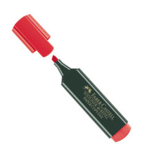 Evidenziatore Textliner 48 -  punta di 3 differenti larghezze: 5,0-3,0-1,0mm - rosso - Faber-Castell