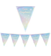 Festone bandiere Soft Rainbow - Buon Compleanno - 3 metri - Big Party Festone bandiere Soft Rainbow - Buon Compleanno - 3 metri - Big Party