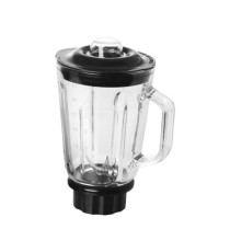 Frullatore Frullo Glass - con bicchiere in vetro - 600 W - nero/argento - Melchioni family